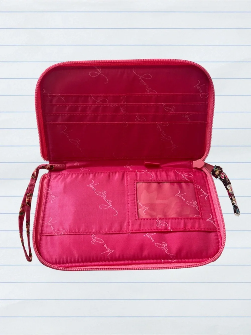 Vera Bradley Pink Pansy Wristlet Wallet - Picture 4 of 8